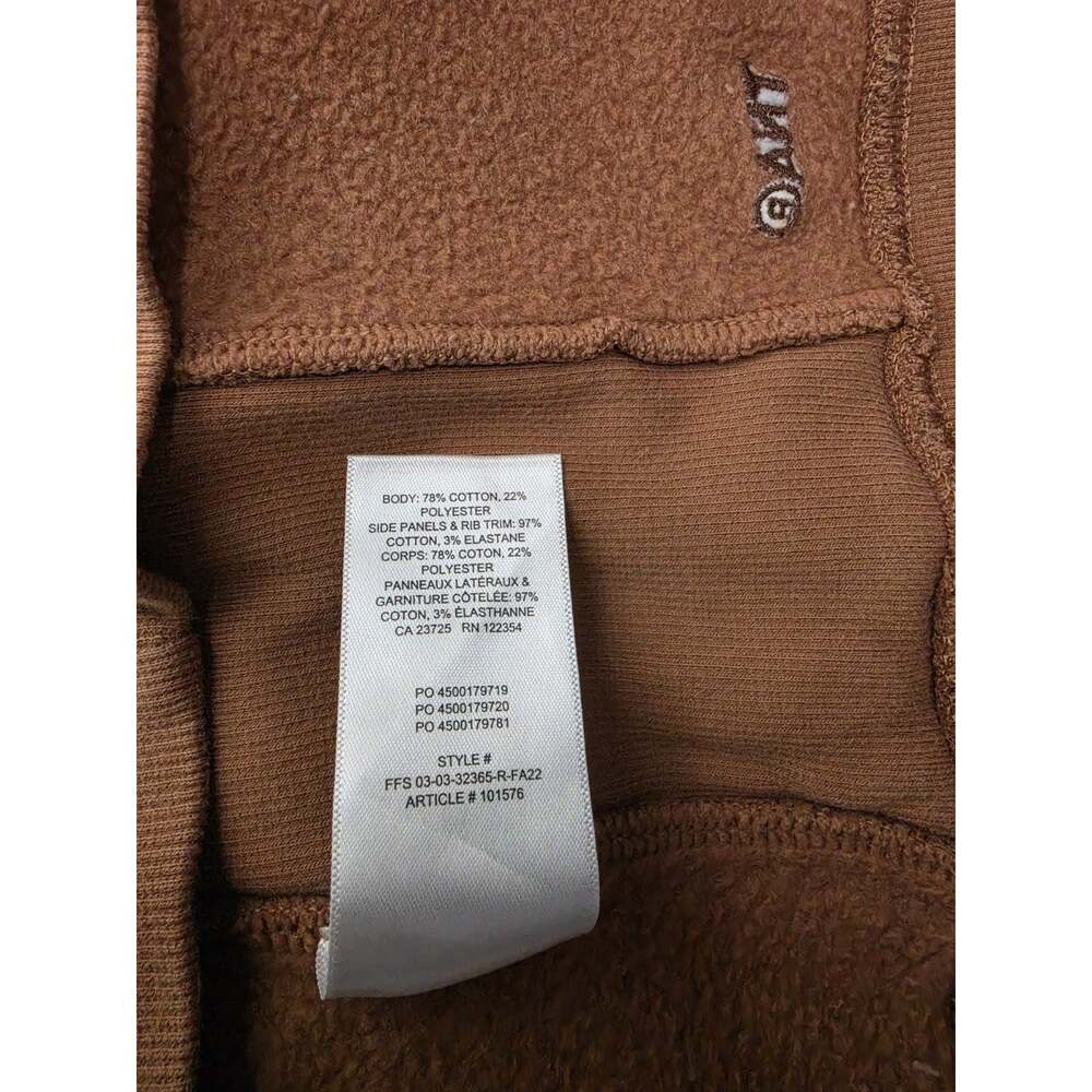 Aritzia TNA Cozy fleece Boyfriend Sweater SZ XS Crewneck Brown Sweatfleece - Picture 11 of 11